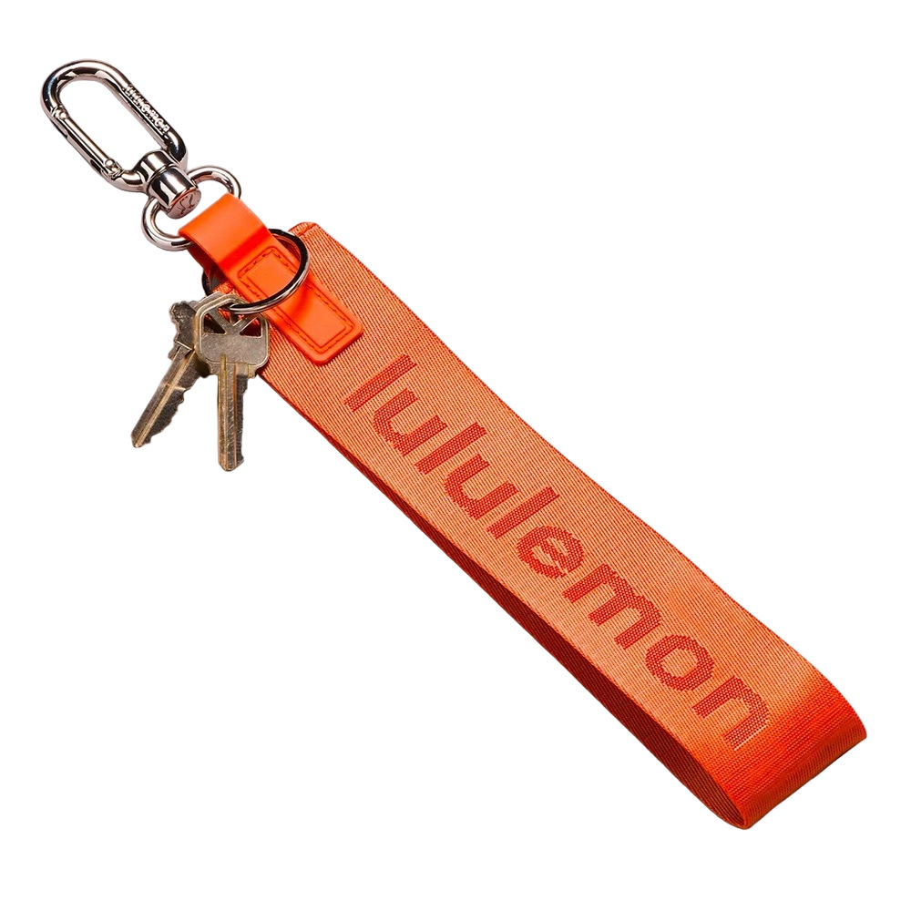 NWT LULULEMON NEVER LOST KEYCHAIN - BURNT APRICOT / TERRA ORANGE Keys purse fob